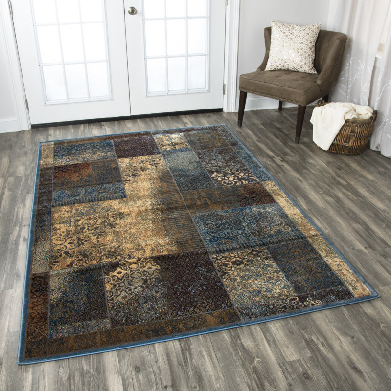 The Conestoga Trading Co. Blue/Tan Area Rug & Reviews Wayfair